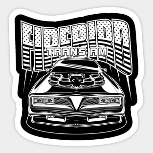 TRANS AM FIREBIRD (White Print) Sticker